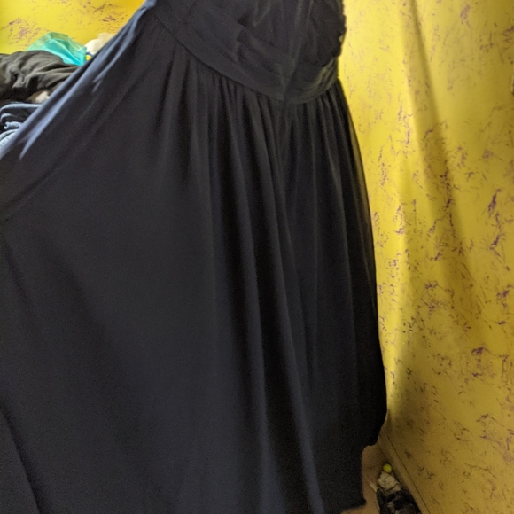 Azazie Mathilda Bridesmaids Navy Blue Dress - Picture 3 of 4